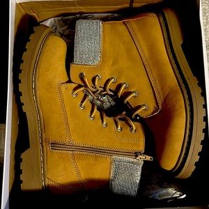 Wild Pair Rhinestone Nubuck Boots